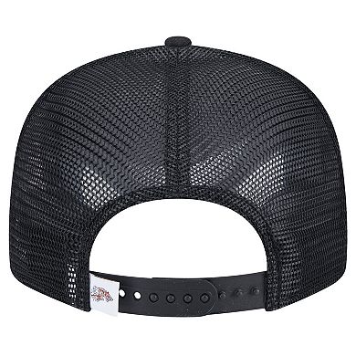 Men's New Era Black Cincinnati Bengals Throwback Main Trucker 9FIFTY Snapback Hat