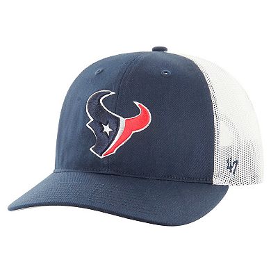 Men's '47 Navy/White Houston Texans Team Unstructured Trucker Adjustable Hat