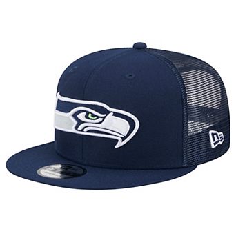 Men's New Era College Navy Seattle Seahawks Main Trucker 9FIFTY Snapback Hat