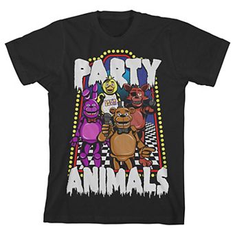 Boys 8-20 Five Nights At Freddy's Party Animals Short Sleeve Graphic Tee