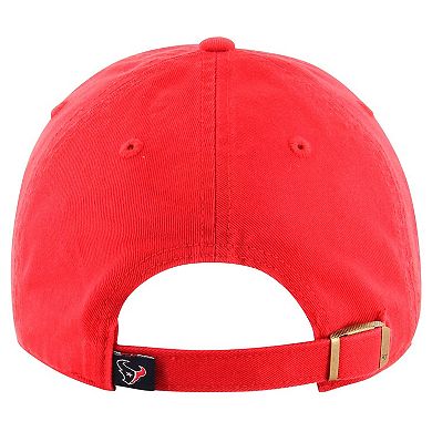 Men's '47 Red Houston Texans Secondary Clean Up Adjustable Hat