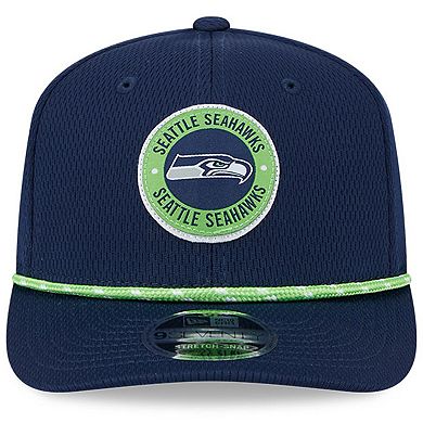Men's New Era College Navy Seattle Seahawks 2024 Sideline 9SEVENTY Stretch-Snap Hat