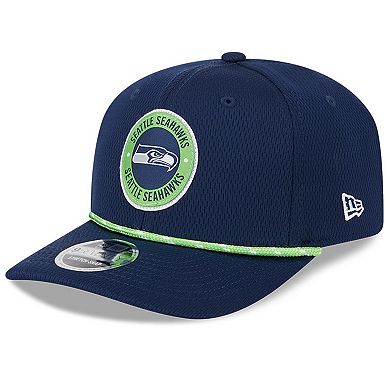 Men's New Era College Navy Seattle Seahawks 2024 Sideline 9SEVENTY Stretch-Snap Hat