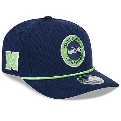 Men's New Era College Navy Seattle Seahawks 2024 Sideline 9SEVENTY Stretch-Snap Hat