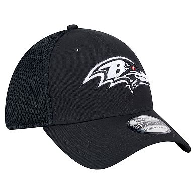 Men's New Era Black Baltimore Ravens Main Neo 39THIRTY Flex Hat