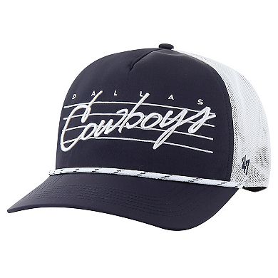 Men's '47 Navy/White Dallas Cowboys Downburst Relaxed Hitch Trucker Adjustable Hat