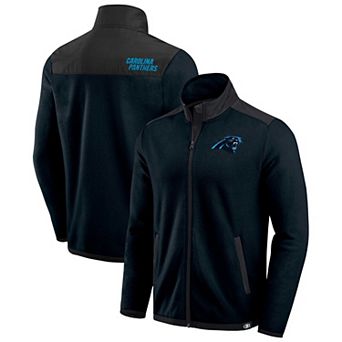 Men's Darius Rucker Collection by Fanatics Black Carolina Panthers Color Block Polar Fleece Full-Zip Jacket