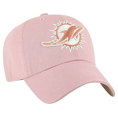 Women's '47 Pink Miami Dolphins Ballpark Cheer Dusty Rose Clean Up ...