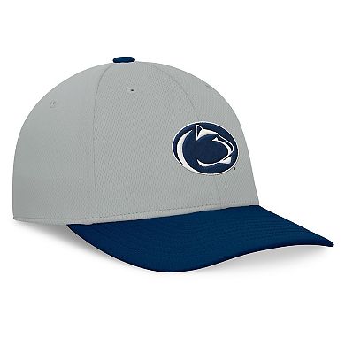 Men's Top of the World Gray/Navy Penn State Nittany Lions Mick Flex Hat