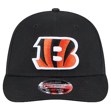 Men's New Era Black Cincinnati Bengals Main Low Profile 9FIFTY Snapback Hat