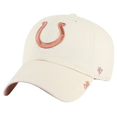 Women's '47 Natural Indianapolis Colts Ballpark Cheer Clean Up Adjustable Hat