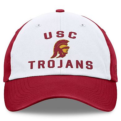 Men's Top of the World White/Cardinal USC Trojans Heritage Weston Adjustable Hat