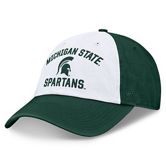 Men's Top of the World White/Green Michigan State Spartans Heritage Weston Adjustable Hat