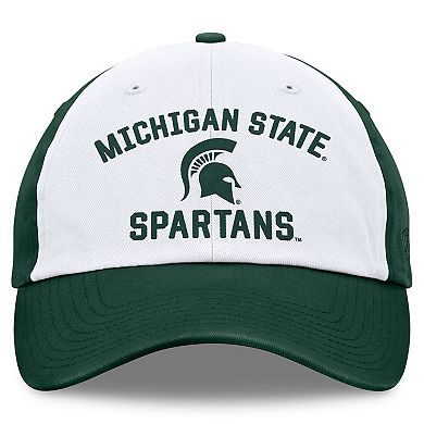 Men's Top of the World White/Green Michigan State Spartans Heritage Weston Adjustable Hat