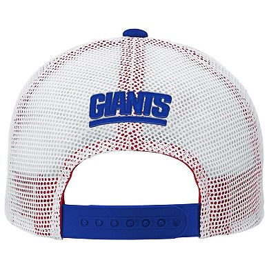Youth Royal New York Giants Core Lockup Trucker Adjustable Hat