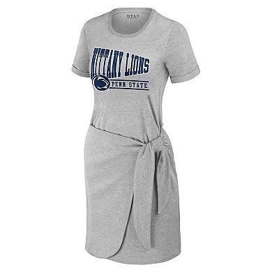 Women's WEAR by Erin Andrews Heather Gray Penn State Nittany Lions Knotted T-Shirt Dress