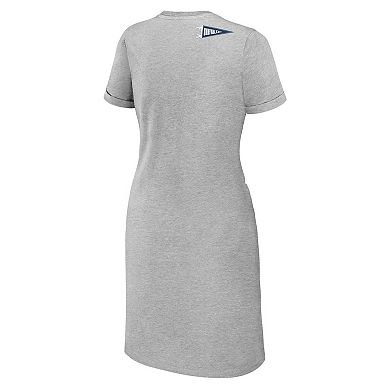 Women's WEAR by Erin Andrews Heather Gray Penn State Nittany Lions Knotted T-Shirt Dress