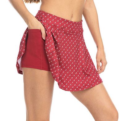 Women's ZooZatz Crimson Alabama Crimson Tide Allover Print Flowy Skort