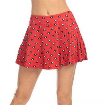 Women's ZooZatz Red Georgia Bulldogs Allover Print Flowy Skort