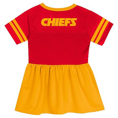 Girls Toddler Red Kansas City Chiefs Stadium Lights Fashion Jersey Dress
