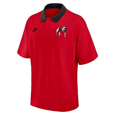 Men's Nike Red Georgia Bulldogs Legacy Jersey Club Polo