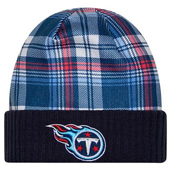 Men's New Era Navy Tennessee Titans Sideline Statement Cuffed Knit Hat