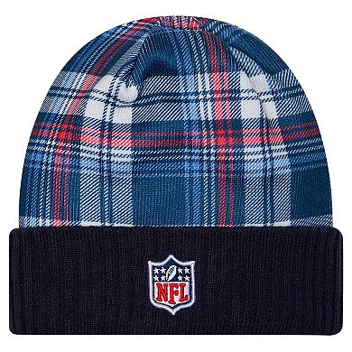 Men's New Era Navy Tennessee Titans Sideline Statement Cuffed Knit Hat