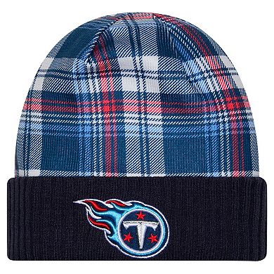 Men's New Era Navy Tennessee Titans Sideline Statement Cuffed Knit Hat