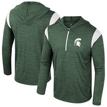 Men's Colosseum Green Michigan State Spartans Dozer Half-Zip Windshirt