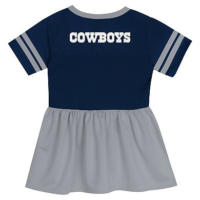 Girls Toddler Navy Dallas Cowboys Stadium Lights Fashion Jersey Dress