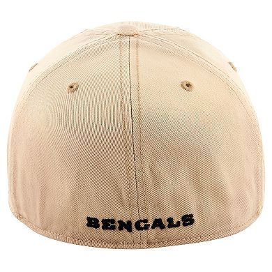 Men's '47 Khaki Cincinnati Bengals Dusted Relaxed Franchise Fitted Hat