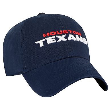 Men's '47 Navy Houston Texans Clean Up Team Script Adjustable Hat