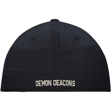 Men's Nike Black Wake Forest Demon Deacons 2024 Sideline Rise Swoosh Flex Hat