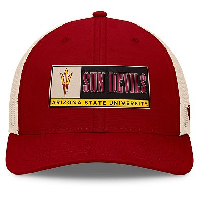 Men's Top of the World Maroon/Natural Arizona State Sun Devils Bennett Trucker Adjustable Hat