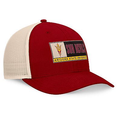 Men's Top of the World Maroon/Natural Arizona State Sun Devils Bennett Trucker Adjustable Hat
