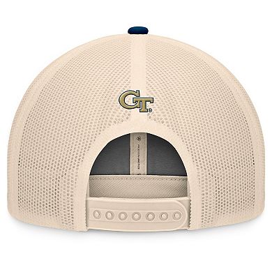 Men's Top of the World Navy/Natural Georgia Tech Yellow Jackets Bennett Trucker Adjustable Hat