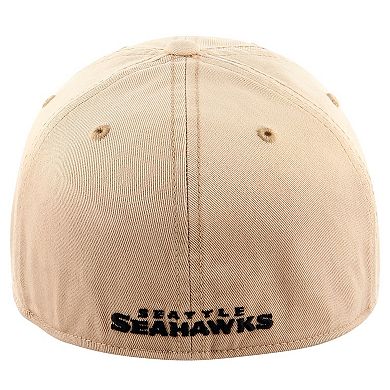 Men's '47 Khaki Seattle Seahawks Dusted Relaxed Franchise Fitted Hat