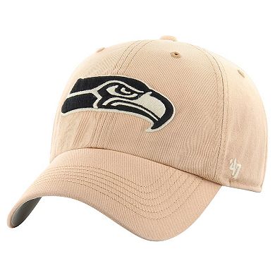 Men's '47 Khaki Seattle Seahawks Dusted Relaxed Franchise Fitted Hat