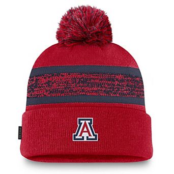 Men's Nike Red Arizona Wildcats On-Field Peak Cuffed Knit Hat with Pom
