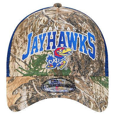 Men's New Era Camo/Royal Kansas Jayhawks 9FORTY A-Frame Adjustable Hat
