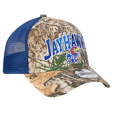 Men's New Era Camo/Royal Kansas Jayhawks 9FORTY A-Frame Adjustable Hat