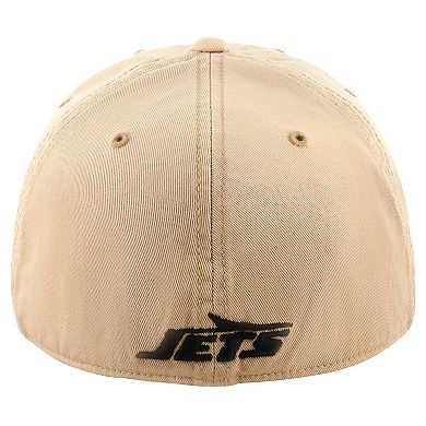 Men's '47 Khaki New York Jets Dusted Relaxed Franchise Fitted Hat