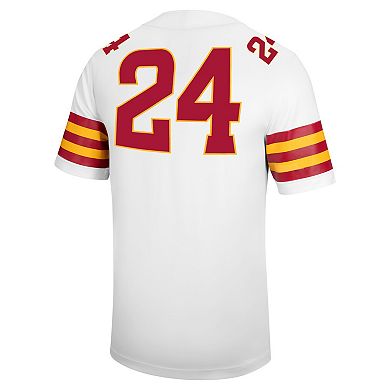 Men's Nike #24 White Iowa State Cyclones Untouchable Football Jersey