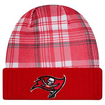 Men's New Era Red Tampa Bay Buccaneers Sideline Statement Cuffed Knit Hat