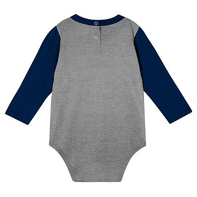 Infant Navy Penn State Nittany Lions Double Up Long Sleeve Bodysuit & Pant Set