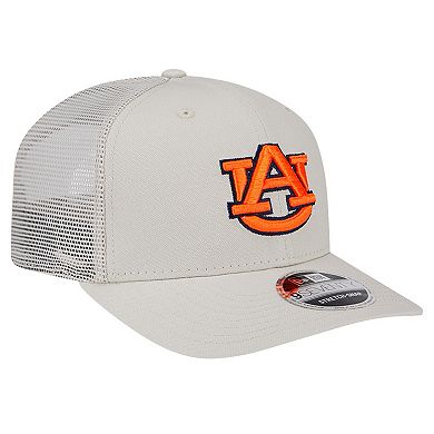 Men's New Era Stone Auburn Tigers Canvas 9SEVENTY Stretch-Snap Adjustable Hat