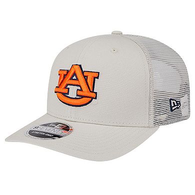 Men's New Era Stone Auburn Tigers Canvas 9SEVENTY Stretch-Snap Adjustable Hat