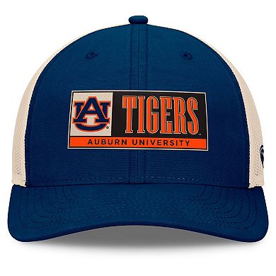 Men's Top of the World Navy/Natural Auburn Tigers Bennett Trucker Adjustable Hat