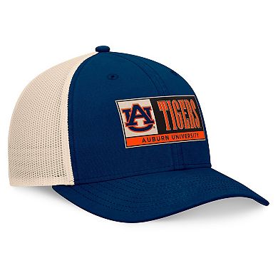 Men's Top of the World Navy/Natural Auburn Tigers Bennett Trucker Adjustable Hat