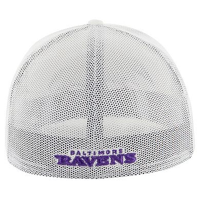 Men's '47 White Baltimore Ravens Snowball Trophy Stretch Fit Hat